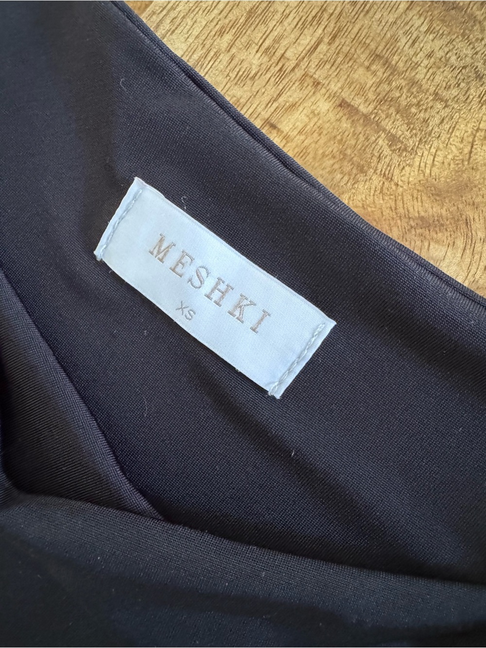 Meshki Tarna Slinky Fishtail Maxi Dress - Black S - Picture 5 of 5